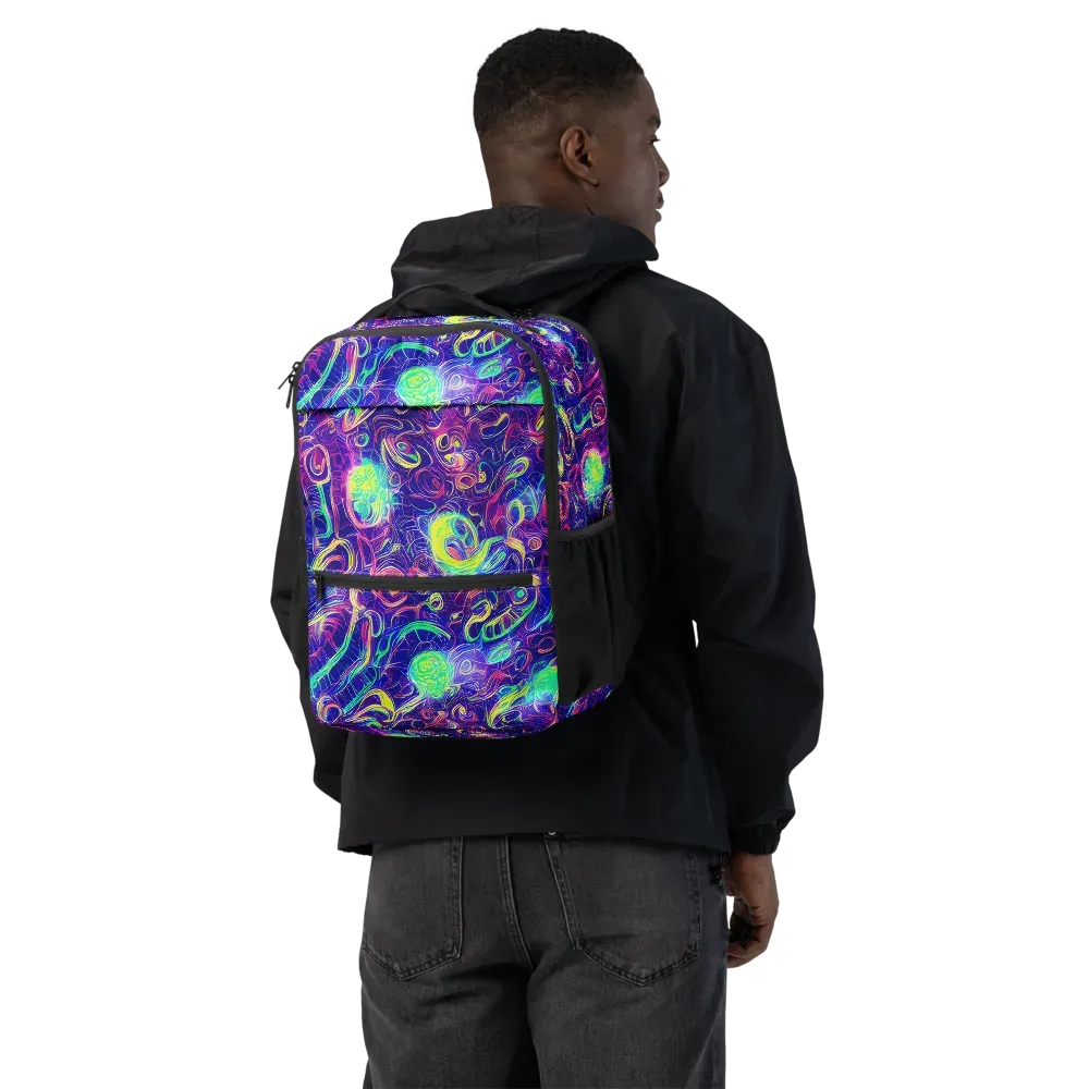 Limefire Ribbons on Utility Backpack — Back