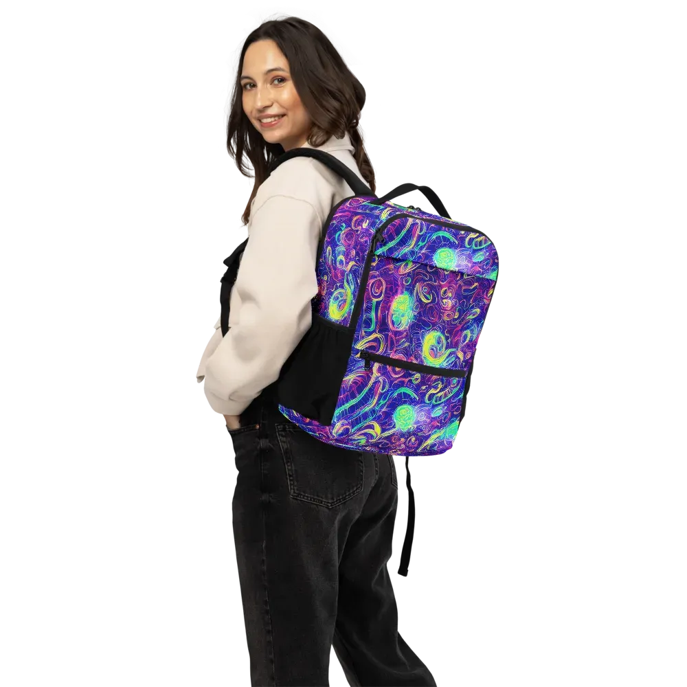 Limefire Ribbons on Utility Backpack — Back