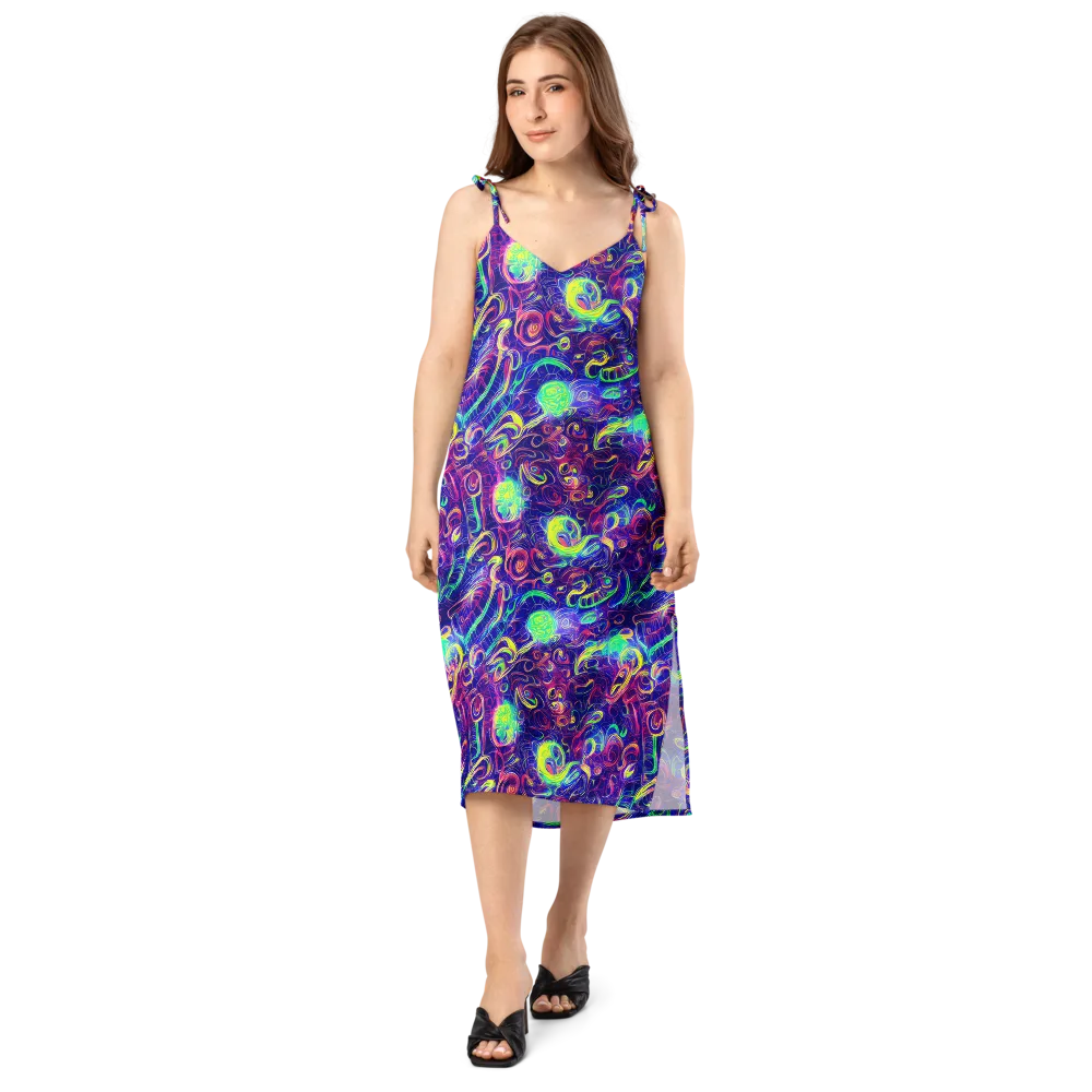 Limefire Ribbons on Slip Dress — Front