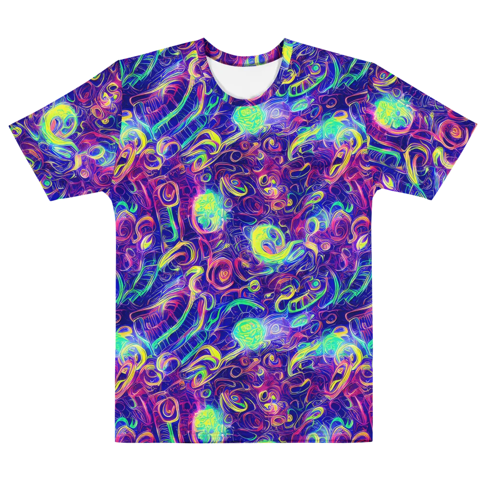 Limefire Ribbons on Men's Cotton Crew Neck T-Shirt — Front