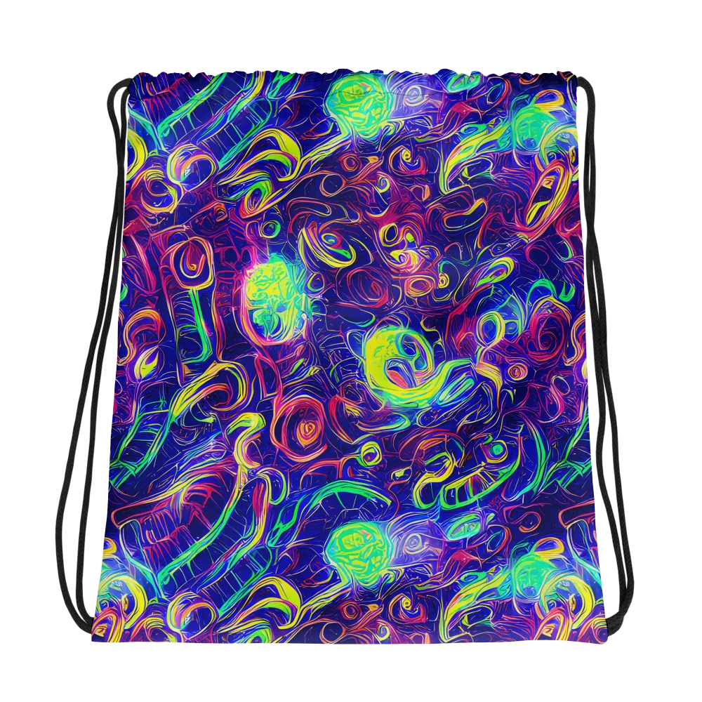 Limefire Ribbons on Drawstring Bag — Photo