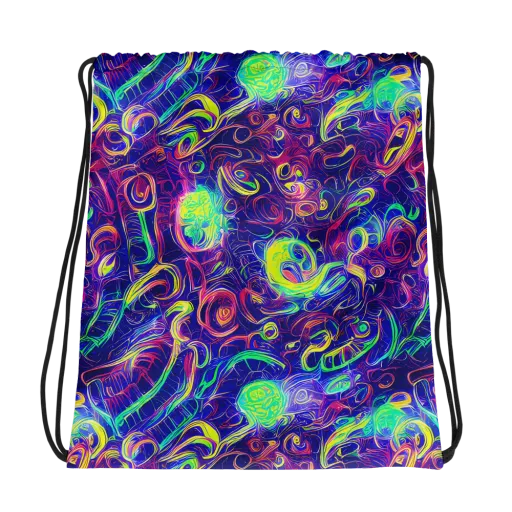Limefire Ribbons on a Drawstring Bag