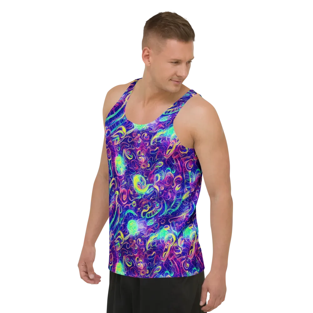 Limefire Ribbons on Men's Tank Top — Left Front