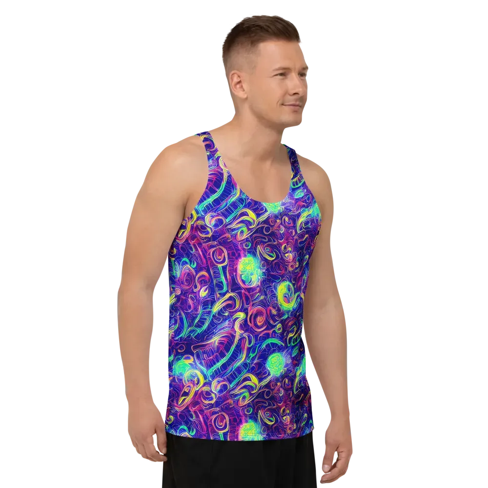 Limefire Ribbons on Men's Tank Top — Right Front