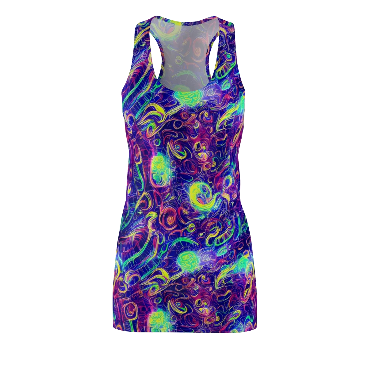 Limefire Ribbons on Racerback Dress — Front