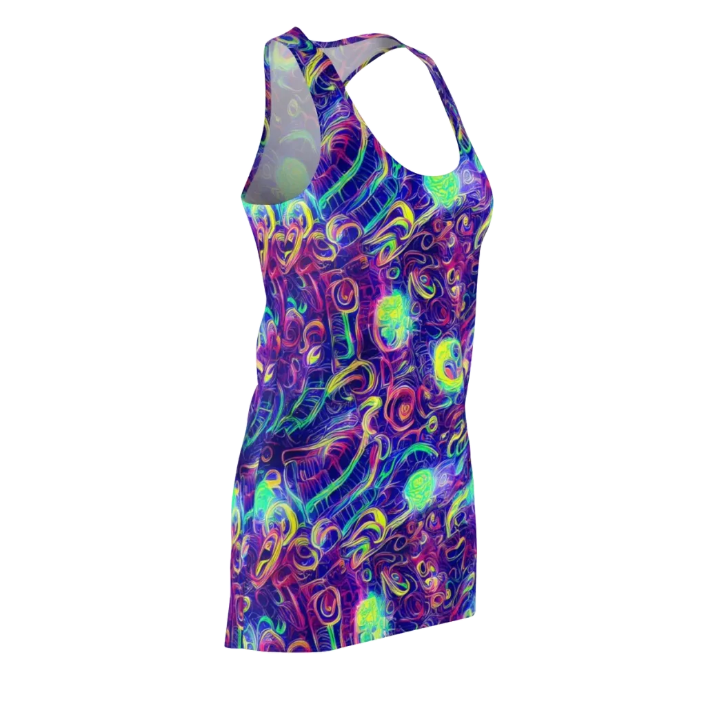Limefire Ribbons on Racerback Dress — Front Side