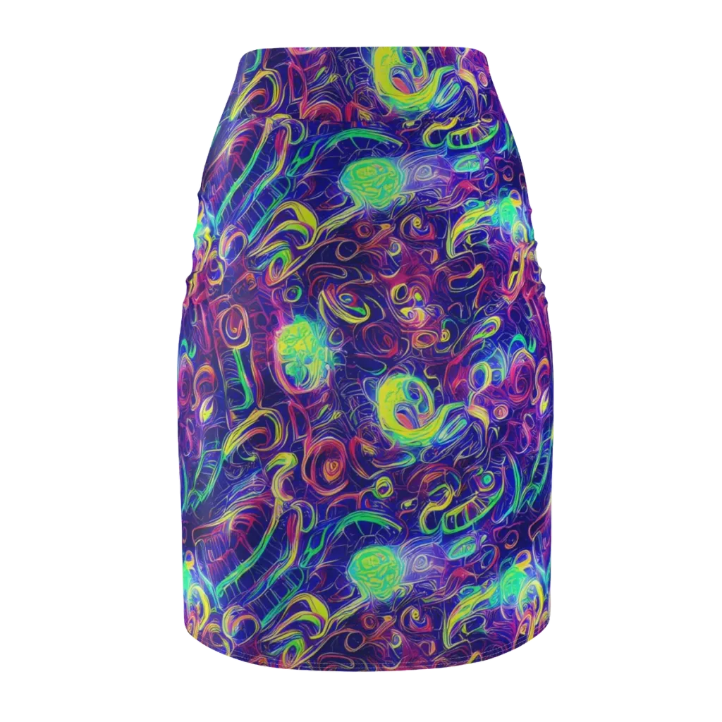 Limefire Ribbons on Pencil Skirt — Back