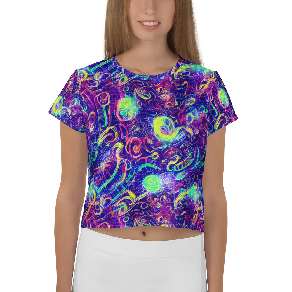 Limefire Ribbons on Crop Tee — Front