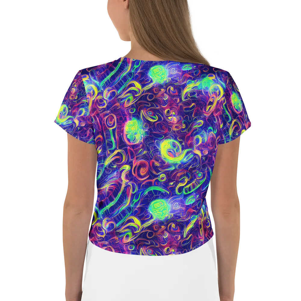 Limefire Ribbons on Crop Tee — Back