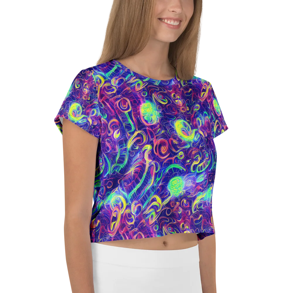 Limefire Ribbons on Crop Tee — Right