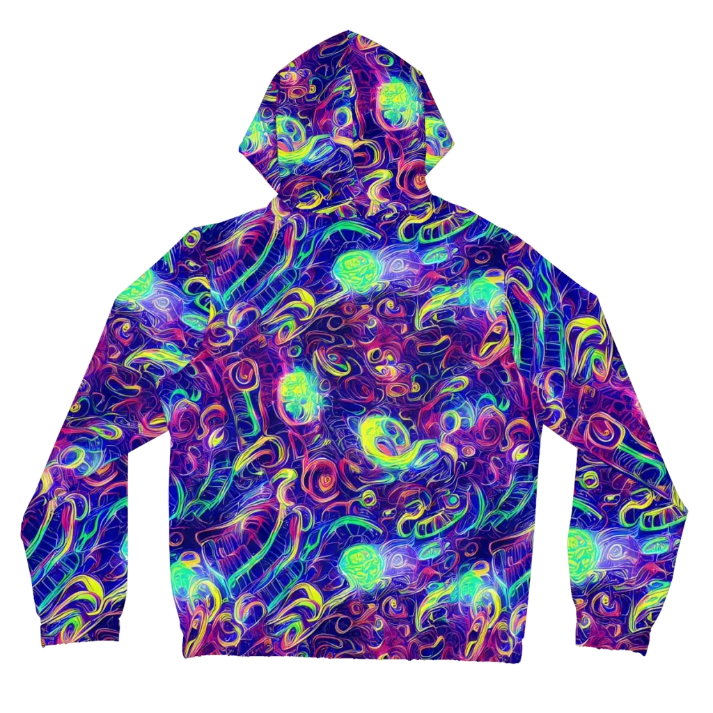 Limefire Ribbons on Women's Full-Zip Hoodie — Back