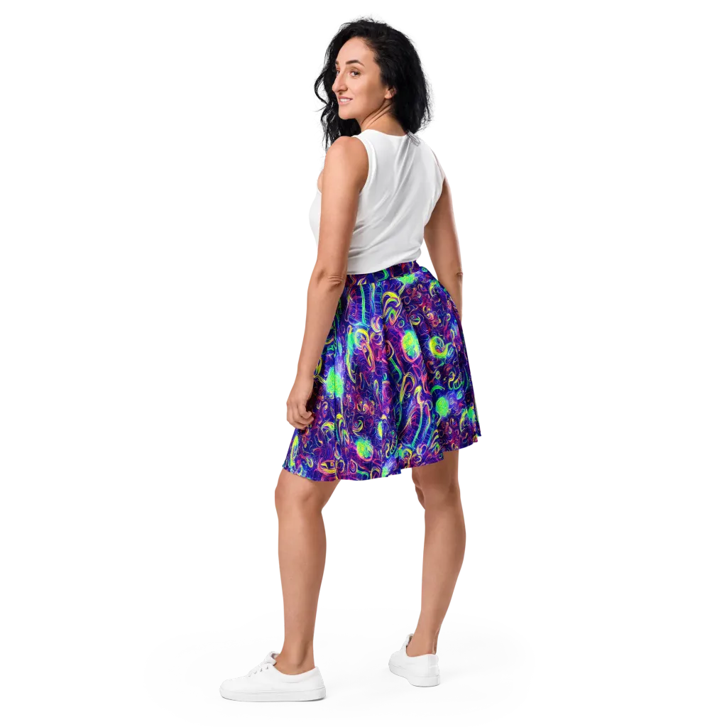 Limefire Ribbons on Skater Skirt — Back