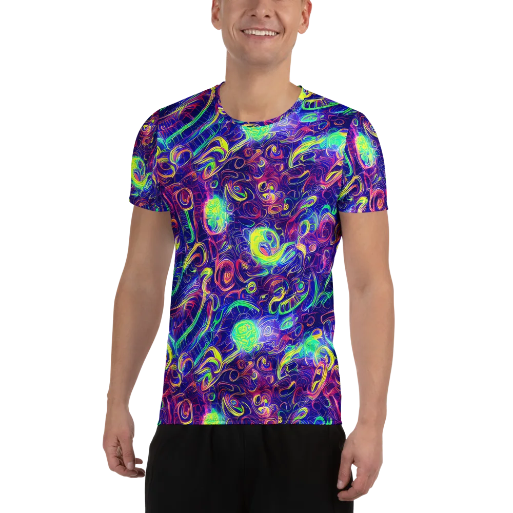 Limefire Ribbons on Men's Athletic T-Shirt — Front