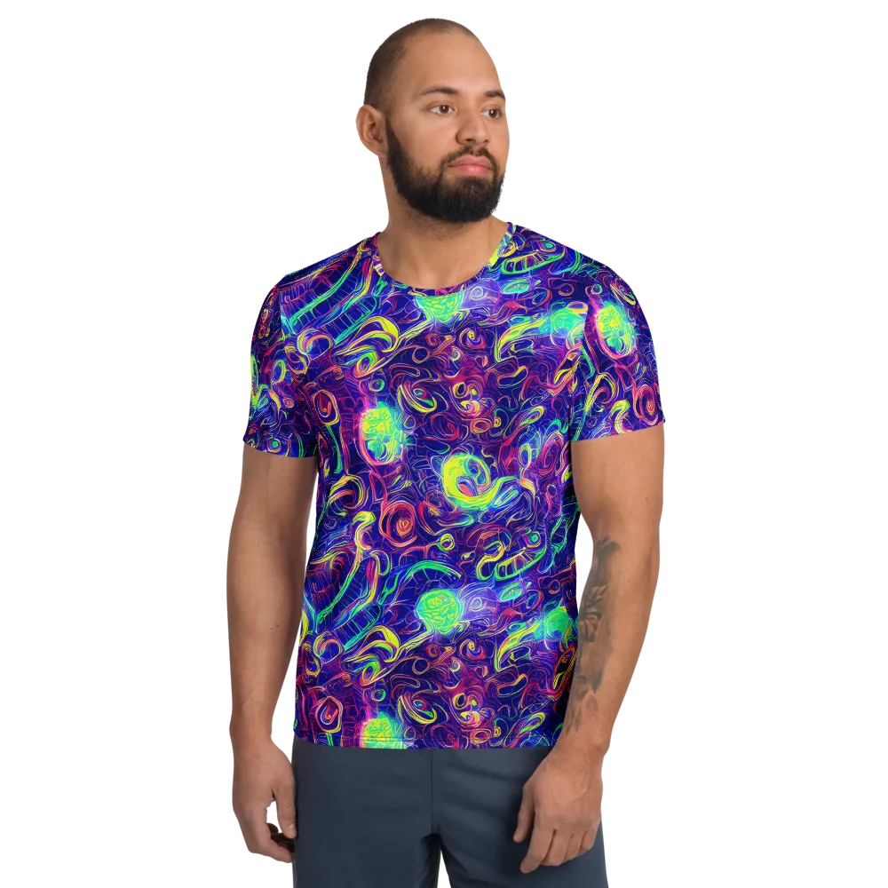 Limefire Ribbons on Men's Athletic T-Shirt — Front