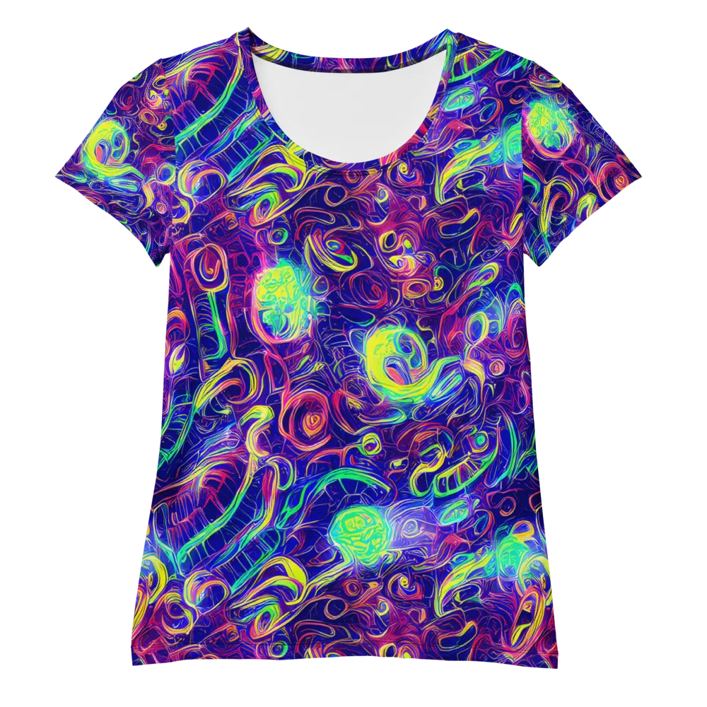 Limefire Ribbons on Women's Athletic T-Shirt — Front