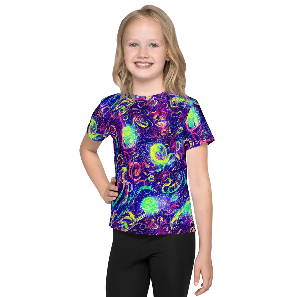 Limefire Ribbons on Kids Crew Neck T-Shirt — Front