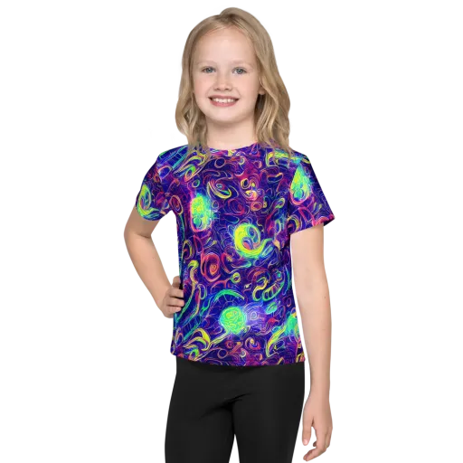 Limefire Ribbons on a Kids Crew Neck T-Shirt