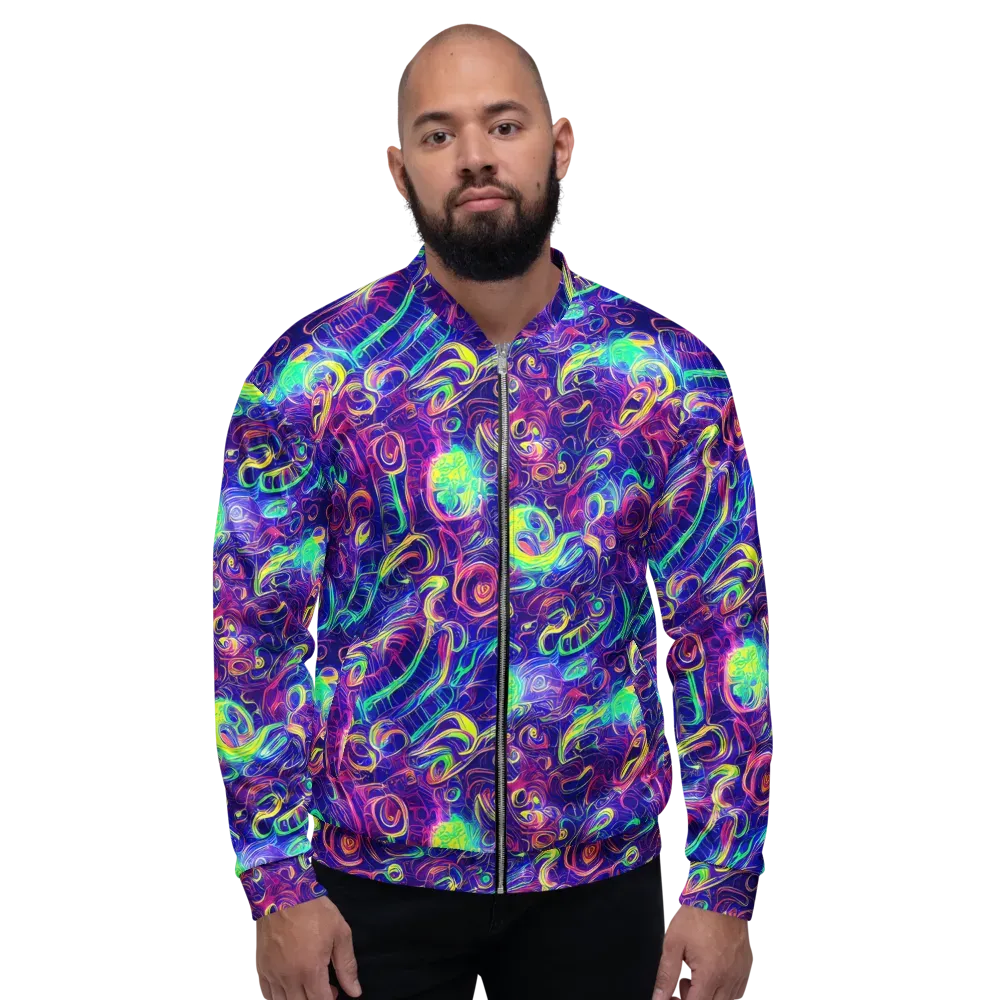 Limefire Ribbons on Bomber Jacket — Front