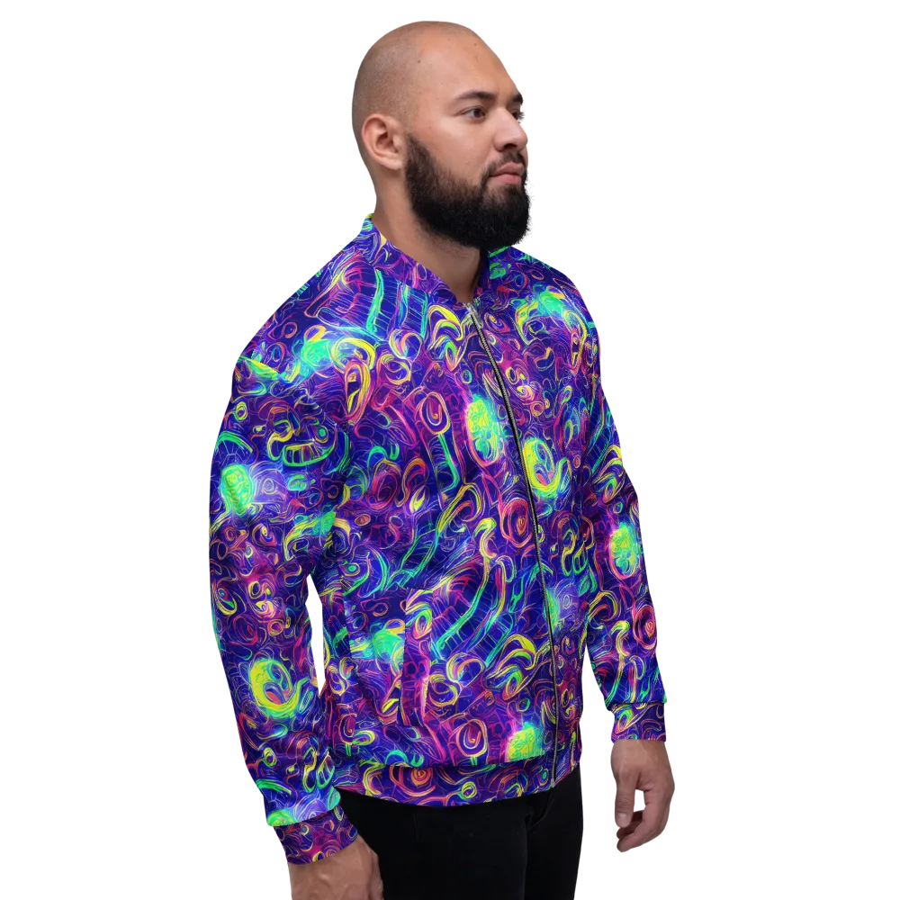 Limefire Ribbons on Bomber Jacket — Right