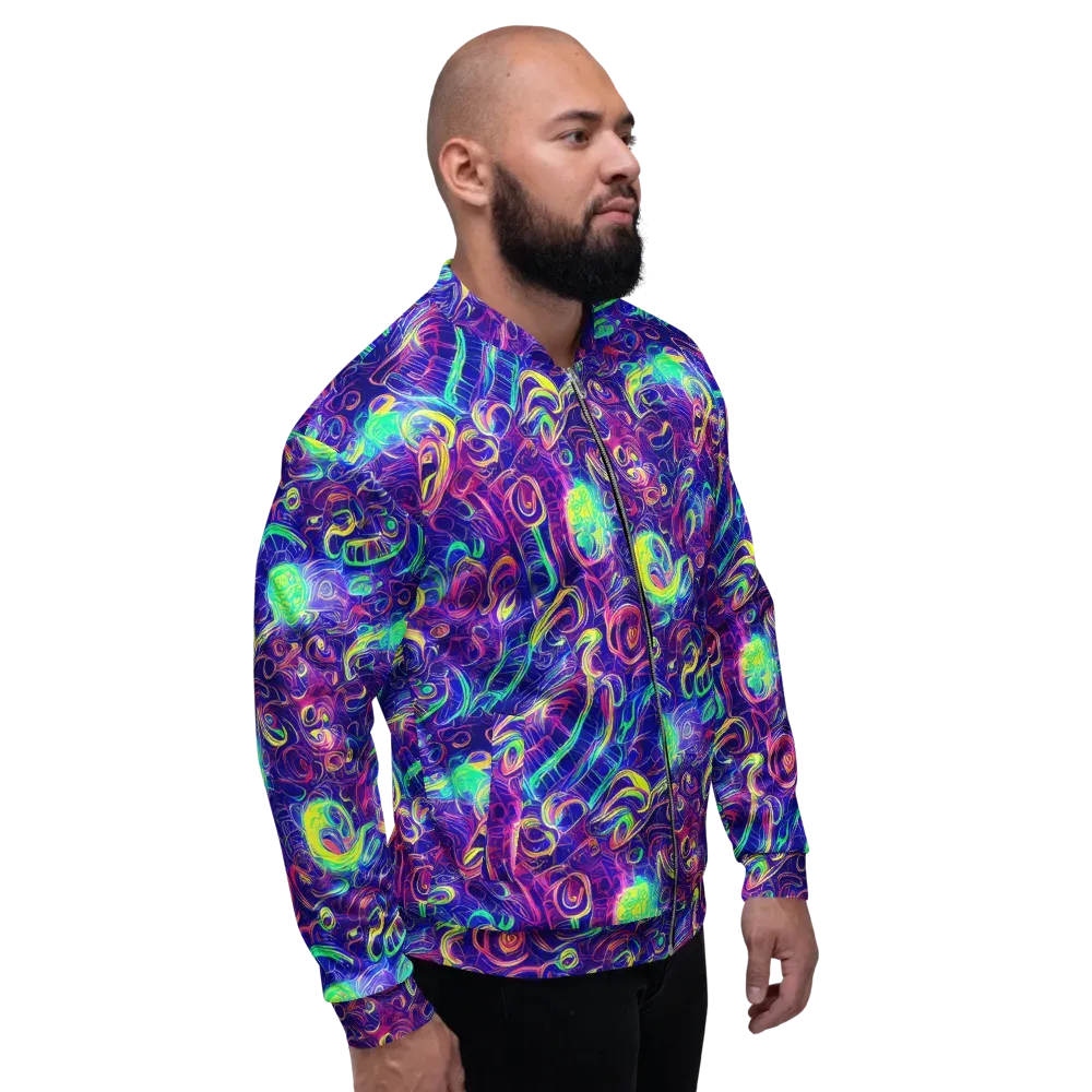 Limefire Ribbons on Bomber Jacket — Right