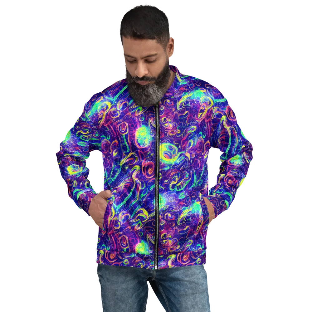 Limefire Ribbons on Bomber Jacket — Front