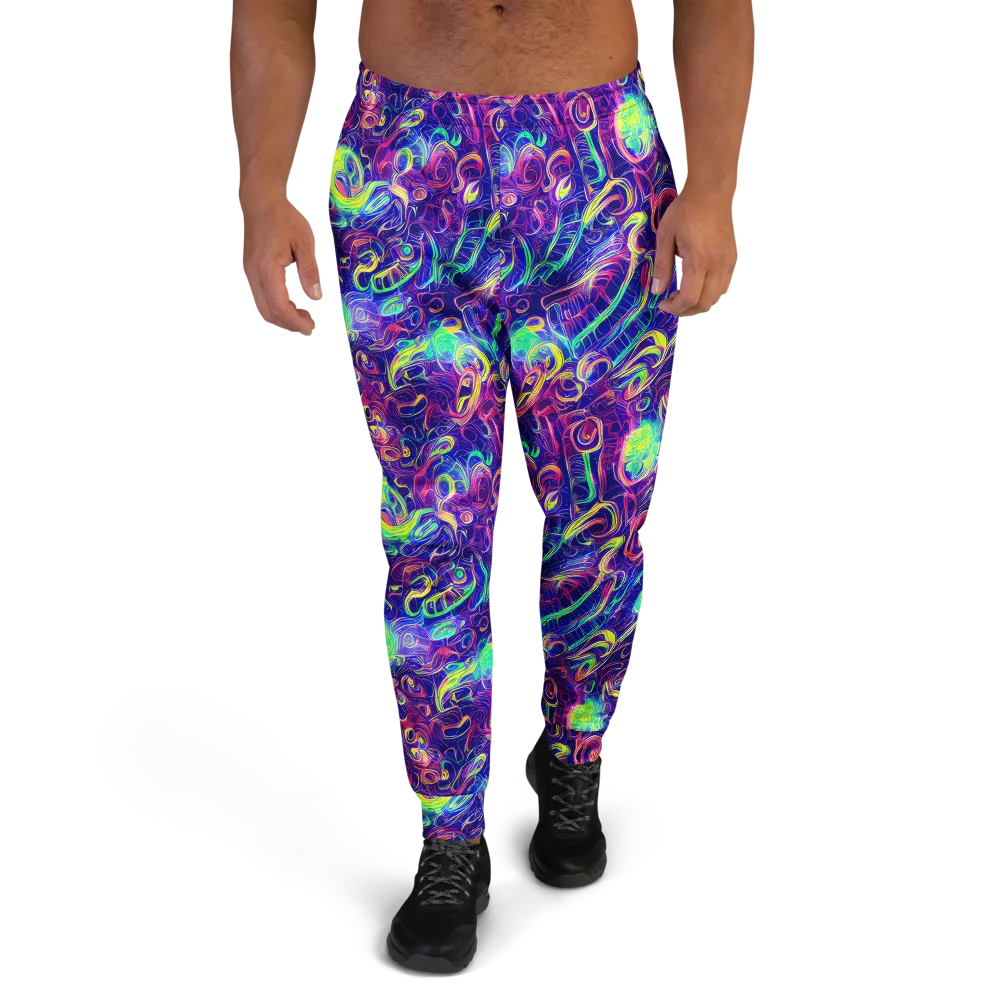 Limefire Ribbons on Men's Joggers — Front