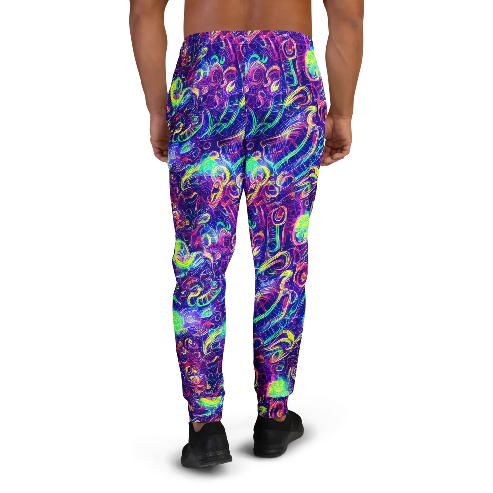Limefire Ribbons on Men's Joggers — Back