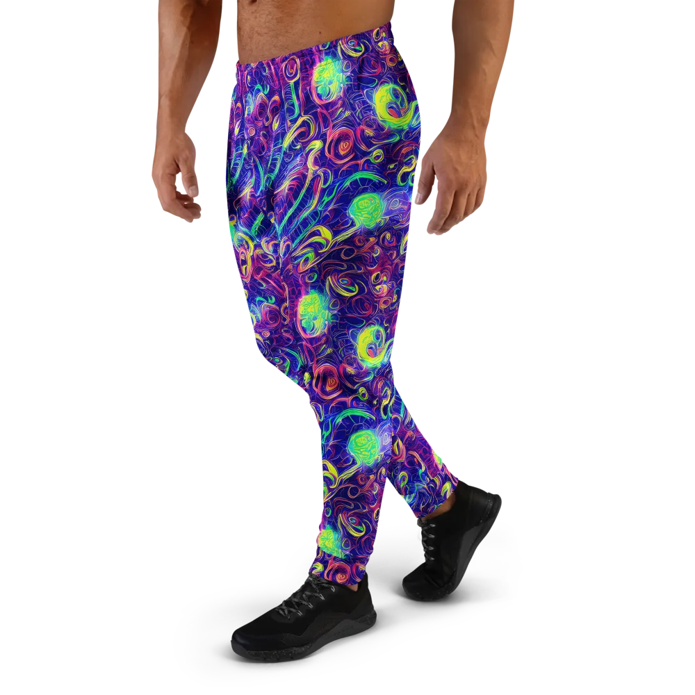 Limefire Ribbons on Men's Joggers — Left