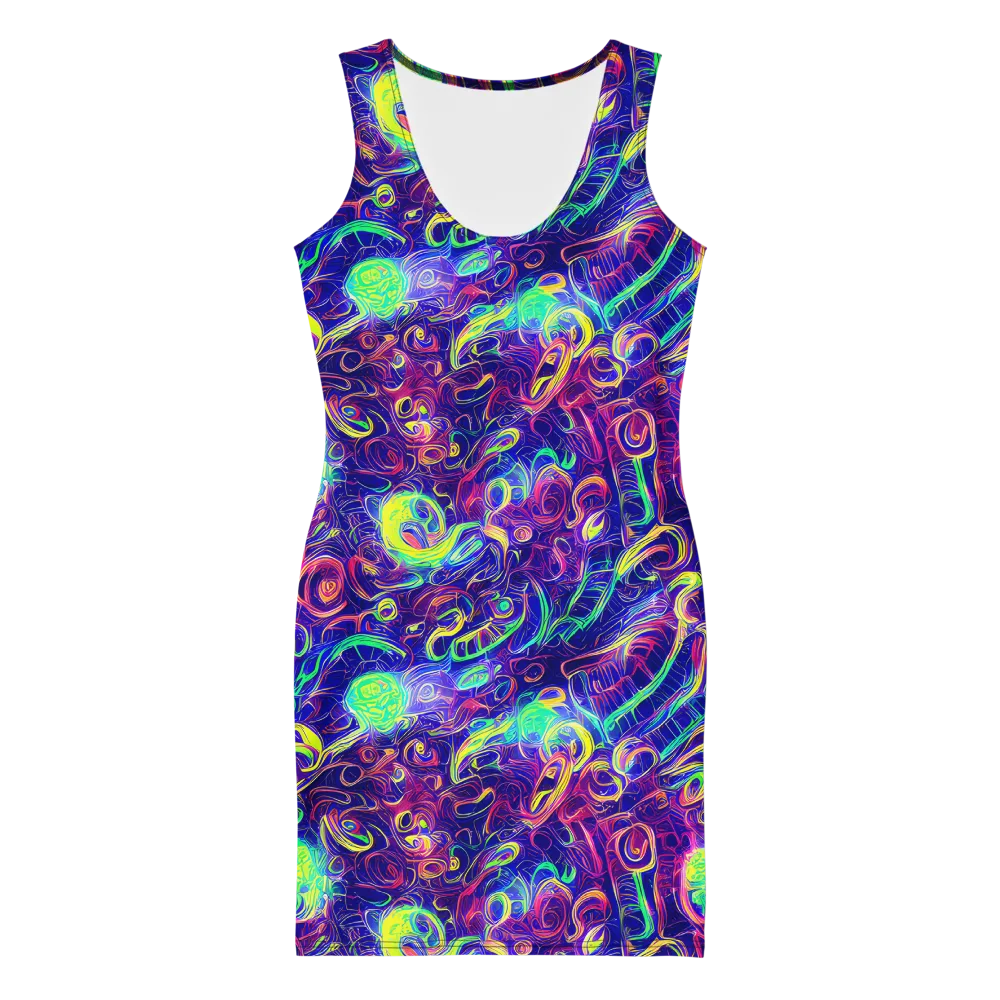 Limefire Ribbons on Bodycon Dress — Front