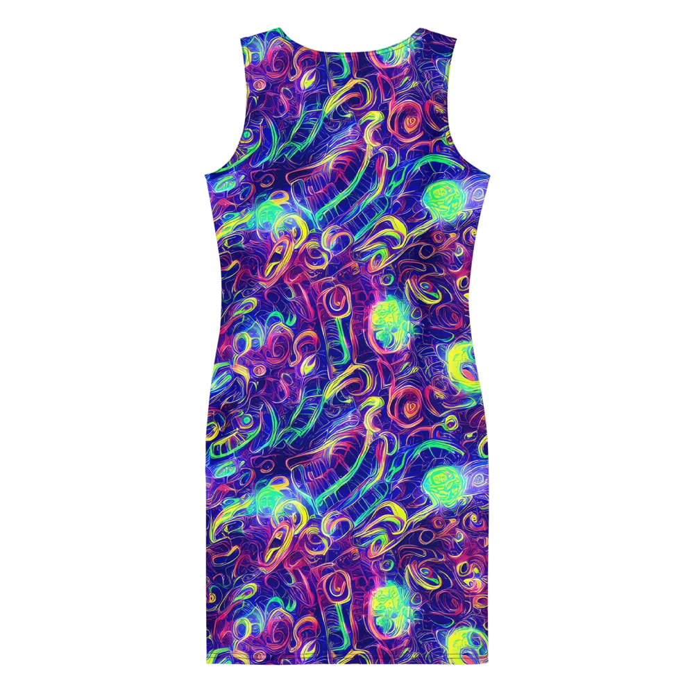 Limefire Ribbons on Bodycon Dress — Back
