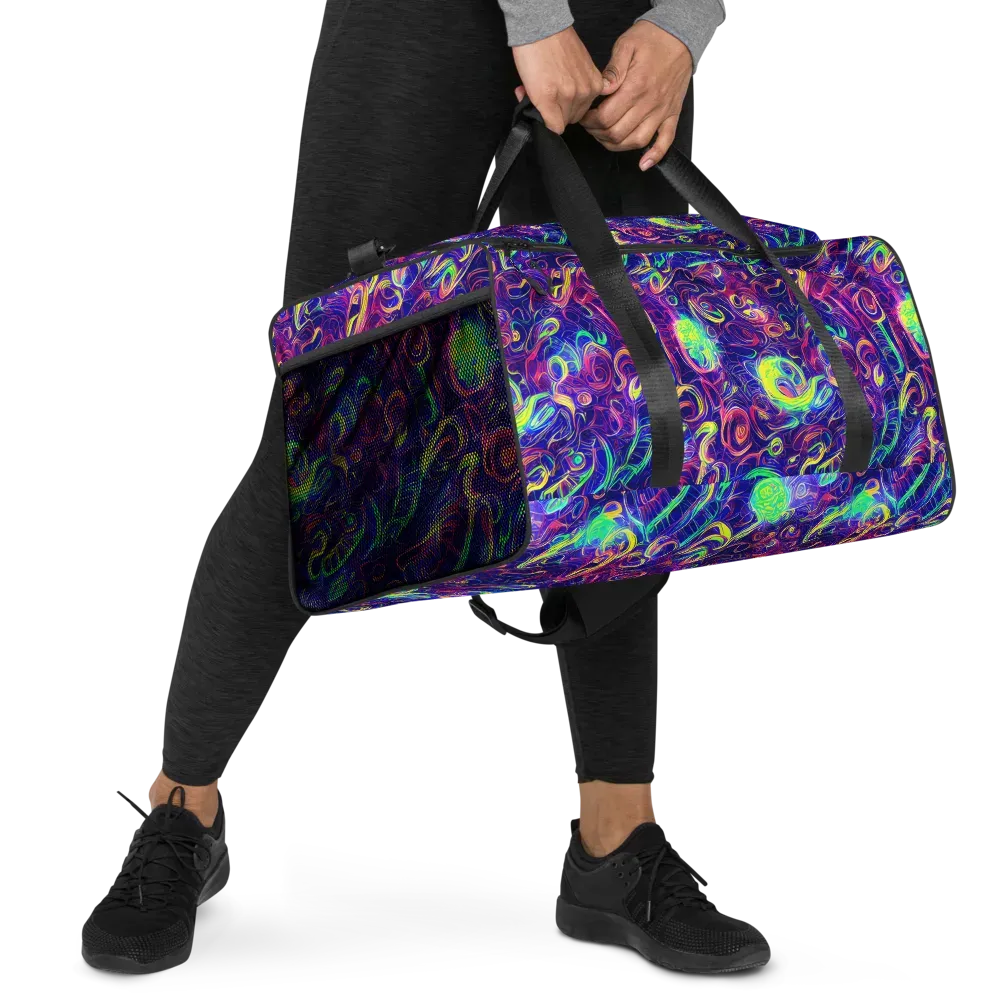 Limefire Ribbons on Duffle Bag — Right Front
