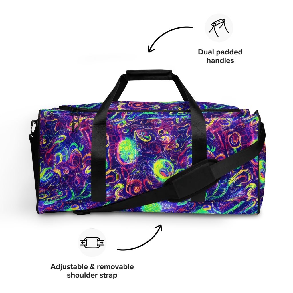 Limefire Ribbons on Duffle Bag — Front