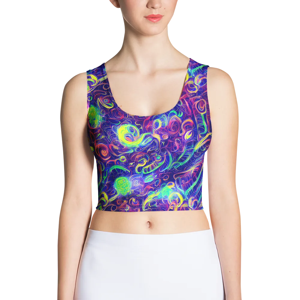 Limefire Ribbons on Crop Top — Front