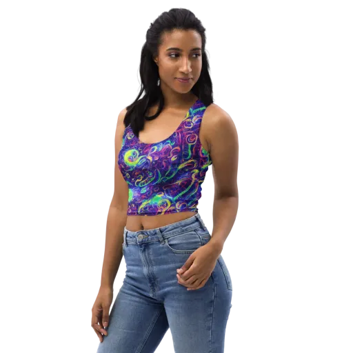 Limefire Ribbons on a Crop Top