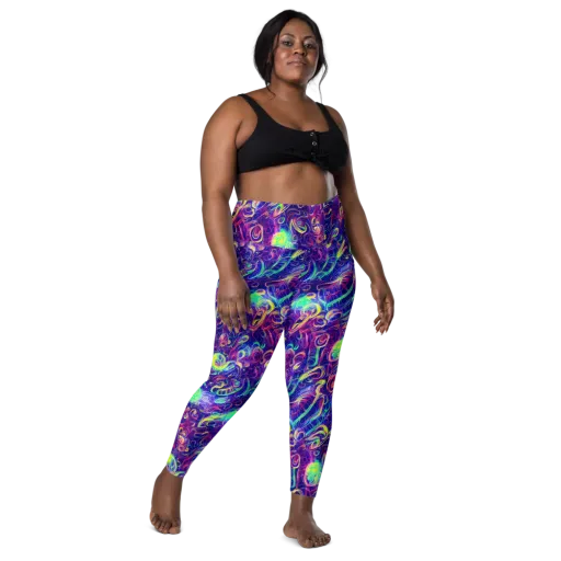 Limefire Ribbons on a Leggings with Pockets