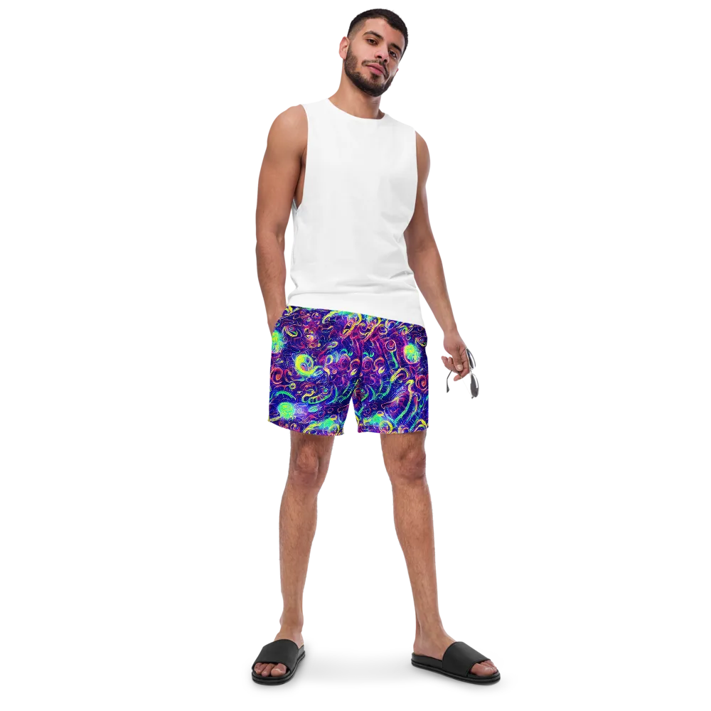 Limefire Ribbons on Swim Trunks — Front