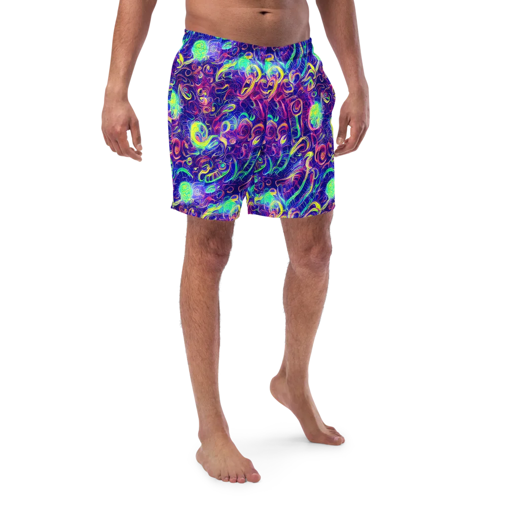 Limefire Ribbons on Swim Trunks — Front