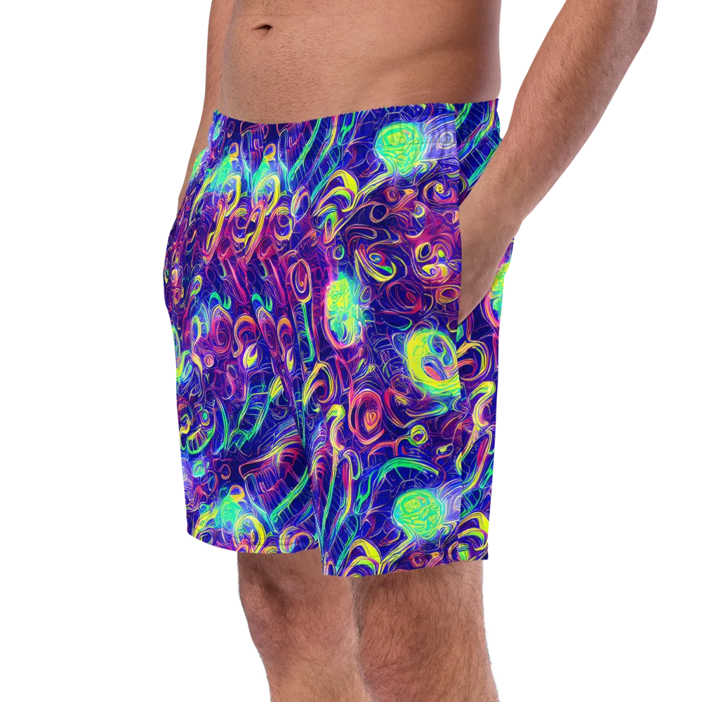 Limefire Ribbons on Swim Trunks — Left Front
