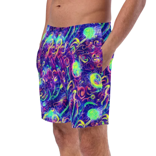 Limefire Ribbons on a Swim Trunks