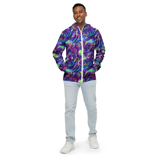 Limefire Ribbons on a Men's Windbreaker