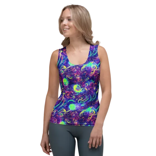 Limefire Ribbons on a Women's Tank Top