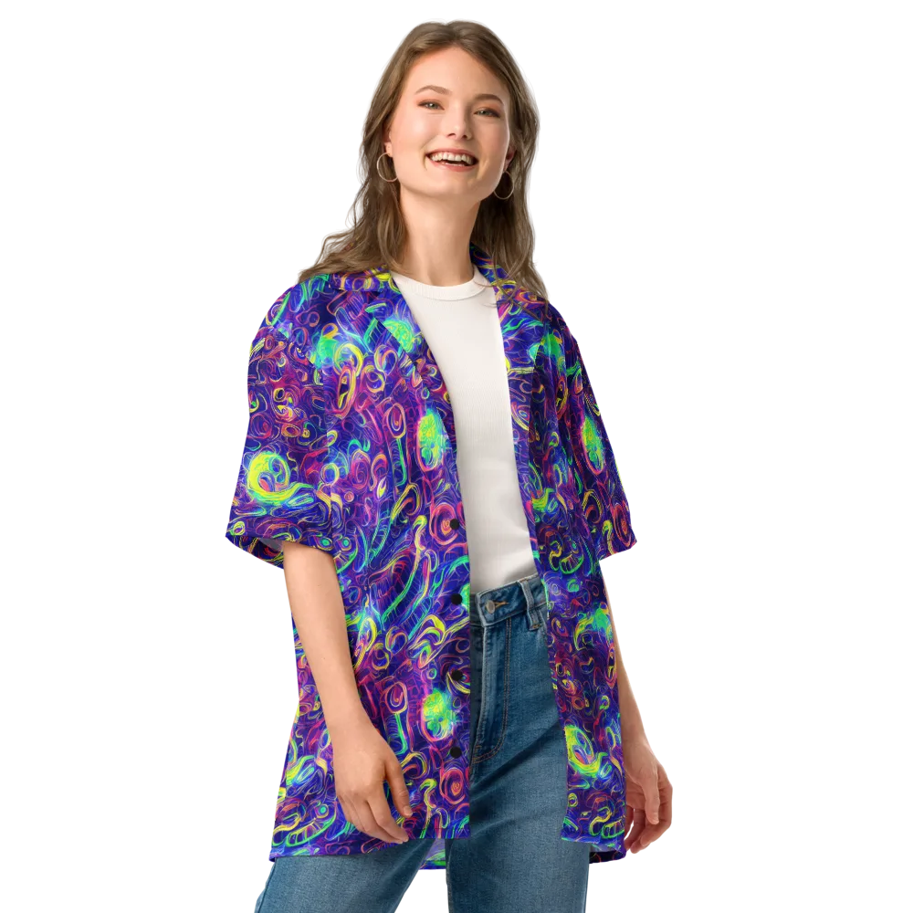 Limefire Ribbons on Button Shirt — Front