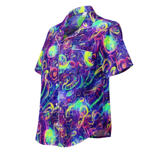 Limefire Ribbons on a Women's Short Sleeve Pajama Top