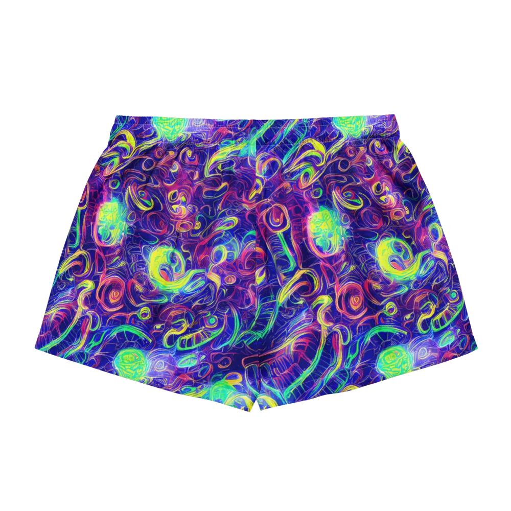 Limefire Ribbons on Women's Pajama Shorts — Back