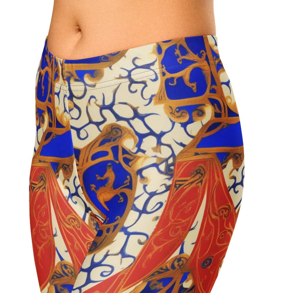 Cobalt Baroque on Capri Leggings — Zoomed-in