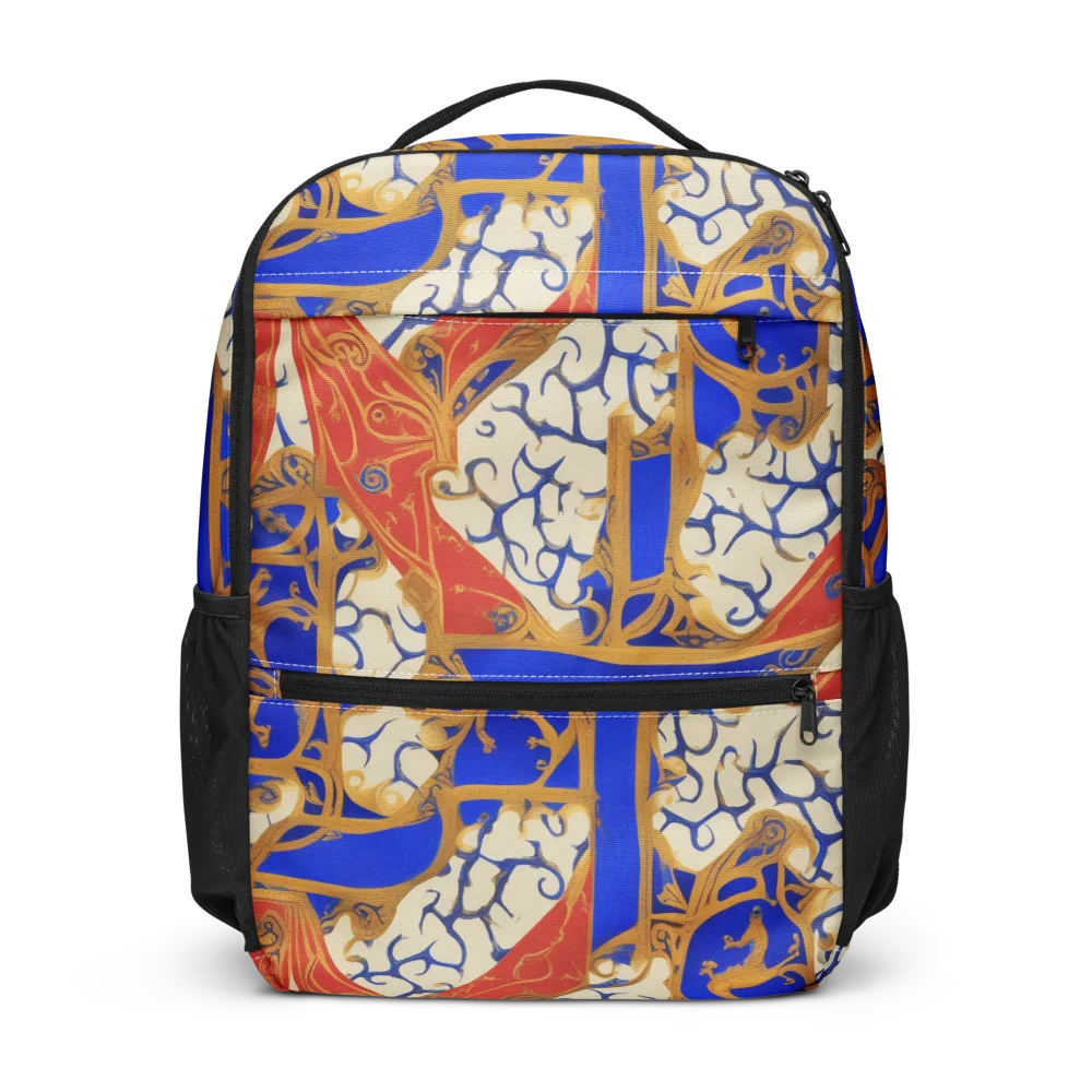 Cobalt Baroque on Utility Backpack — Front