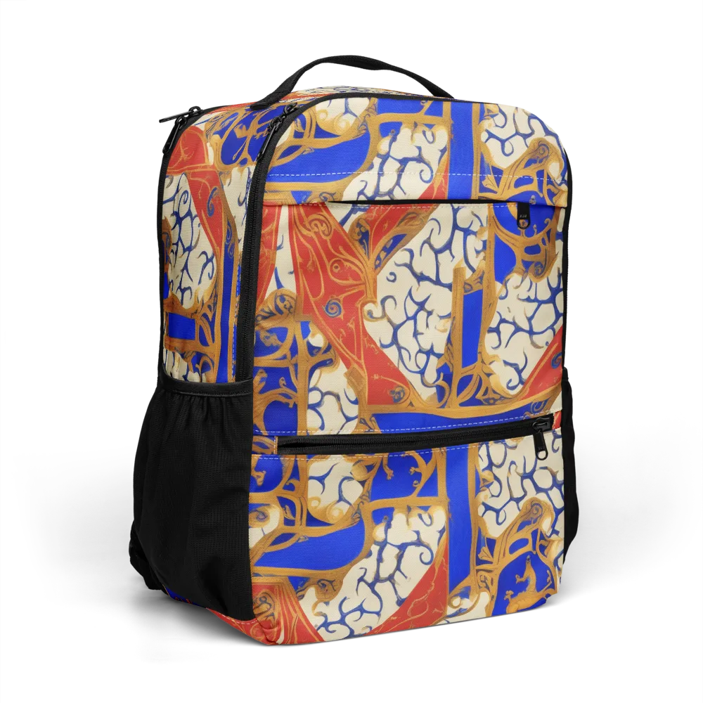 Cobalt Baroque on Utility Backpack — Right Front