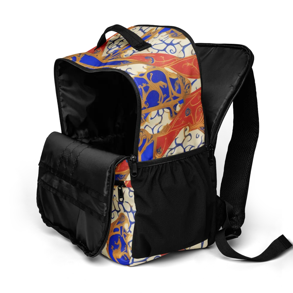 Cobalt Baroque on Utility Backpack — Product details 2