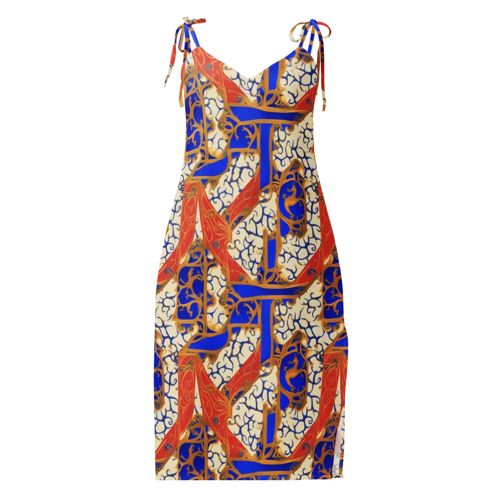 Cobalt Baroque on Slip Dress — Front