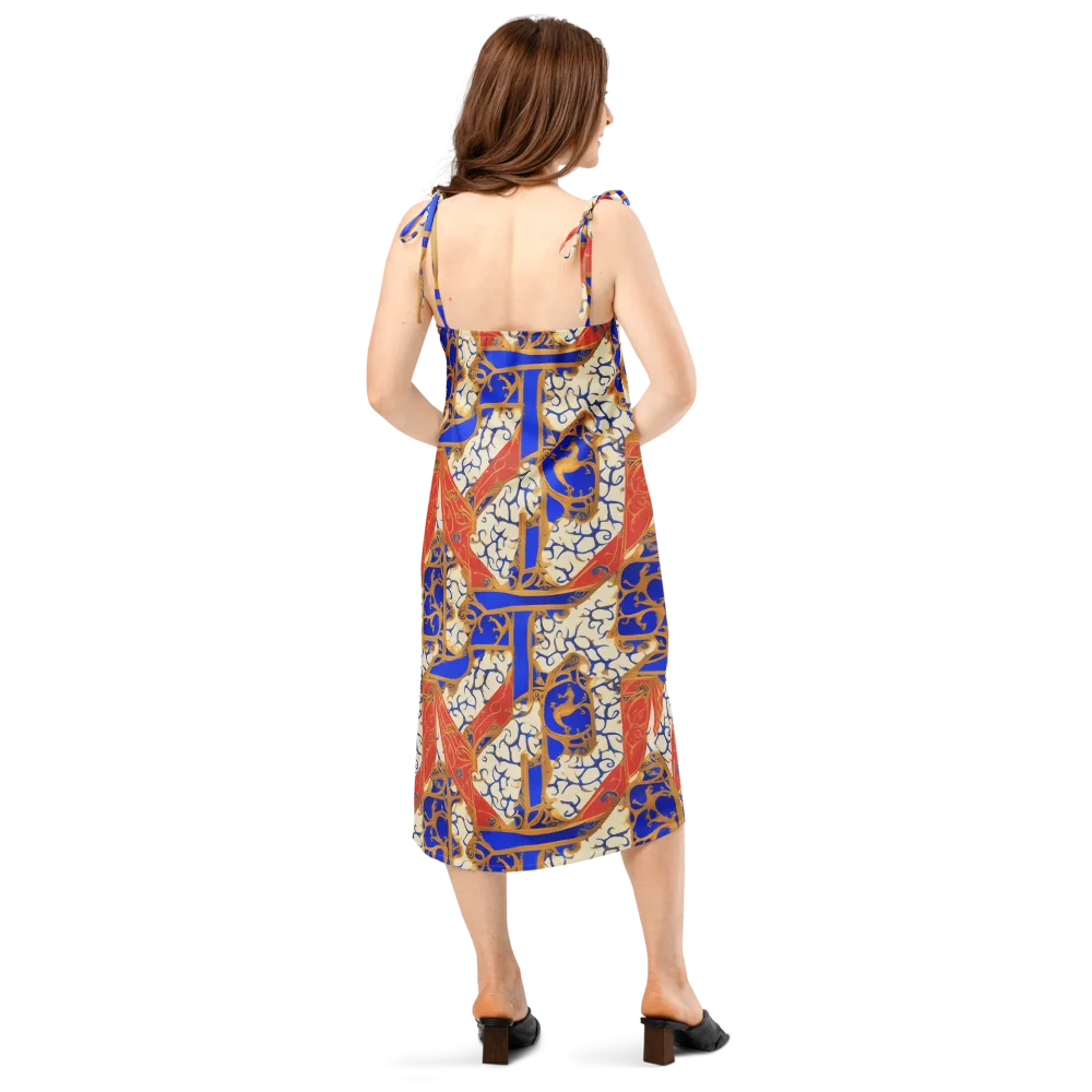 Cobalt Baroque on Slip Dress — Back
